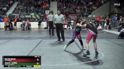 90 lbs Quarterfinal - Rilyn Beas, Jr. Vikings vs Haley Zabel, Juic3 Acad3my