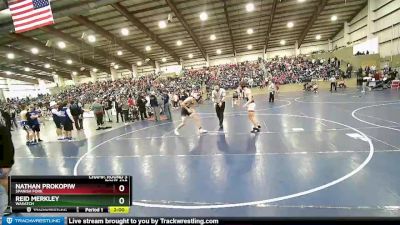 150 lbs Champ. Round 3 - Nathan Prokopiw, Spanish Fork vs Reid Merkley, Wasatch