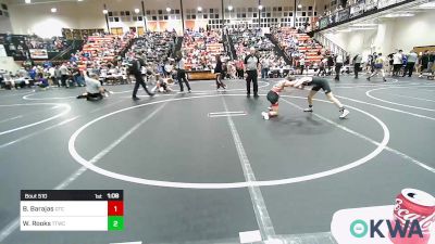 73 lbs Quarterfinal - Brayden Barajas, Grove Takedown Club vs Wyatt Rooks, Team Tulsa Wrestling Club