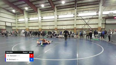 160 lbs Cons. Semi - Henry Hanssen, Wasatch Wrestling Club vs Nicholas Orchard, Sanderson Wrestling Academy