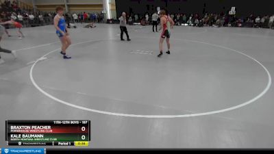 157 lbs Cons. Round 7 - Braxton Peacher, Powerhouse Wrestling Club vs Kale Baumann, North Montana Wrestling Club