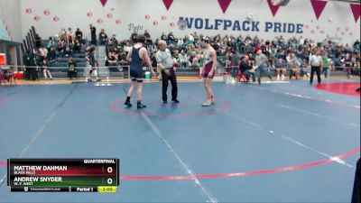 152 lbs Quarterfinal - Matthew Dahman, Black Hills vs Andrew Snyder, W. F. West