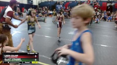 64 lbs Round 3 - Laken Collins, Ninety Six Wrestling vs Elliott Strainer, Lexington Youth Wrestling