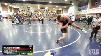 195 lbs 1st Place Match - Ryland Whitworth, Fountain Valley vs Eugenio Franco, Corona Del Mar