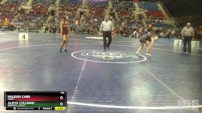 135 lbs Semifinal - Aleiya Cullinan, Bismarck Legacy vs Haleigh Carr, Minot