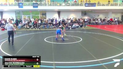 133 lbs Quarterfinal - Dalton Rohrbaugh, York College (Pennsylvania) vs David Rubin, Washington And Lee University