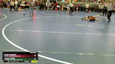 50 lbs Semifinal - Kain Mendez, Sebolt Wrestling Academy vs Hank Davis, Powerhouse Wrestling Club