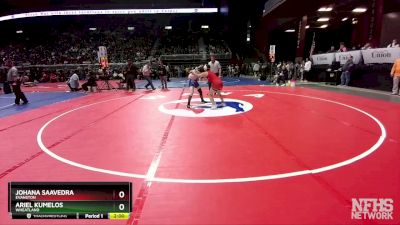 130 lbs Semifinal - Johana Saavedra, Evanston vs Ariel Kumelos, Wheatland