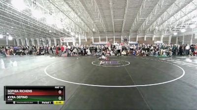 135 lbs Cons. Round 4 - Sophia Richens, Uintah vs Kyra Defino, Juab