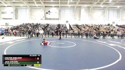 44 lbs 5th Place Match - Jack Dolson, B2 Wrestling Academy vs Colton Sheldon, Fulton Wrestling