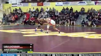 157 lbs 1st Place Match - Aaron Gandara, Southern Oregon University (Ore.) vs Carlo Castagnaro, Arizona Christian University (Ariz.)