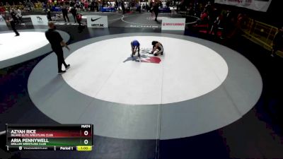 87 lbs Quarterfinal - Azyah Rice, Inland Elite Wrestling Club vs Aria Pennywell, Driller Wrestling Club