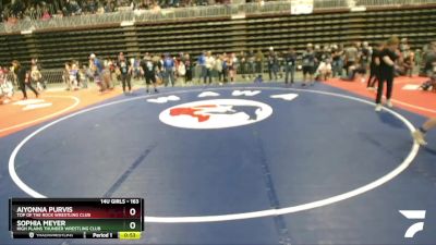 163 lbs Round 1 - Aiyonna Purvis, Top Of The Rock Wrestling Club vs Sophia Meyer, High Plains Thunder Wrestling Club