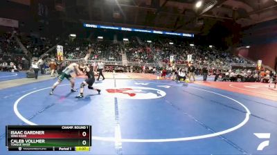 2A-160 lbs Champ. Round 1 - Caleb Vollmer, Tongue River vs Isaac Gardner, Wind River