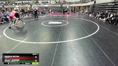 215 lbs Round 1 (4 Team) - Maddux Botma, Liberty vs Brady Lehnerr, LaCrosse Aquinas