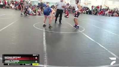 130 lbs Round 1 (6 Team) - Aiden Flowers, Contenders Blue vs Nathan Metcalf, Dayton Bandits