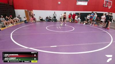 142 lbs Round 4 (6 Team) - Jose Sandoval, WAR vs Jack Egbert, Pirate Wrestling Club