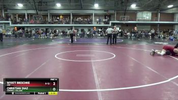 133 lbs Cons. Round 3 - Wyatt Bieschke, Coe vs Christian Diaz, Cornell College