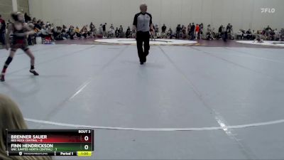 50 lbs Placement (4 Team) - Finn Hendrickson, UNC (United North Central) vs Brenner Sauer, Red Rock Central