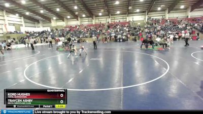 65 lbs Quarterfinal - Traycen Ashby, Delta Wrestling Club vs Kord Hughes, Total Domination