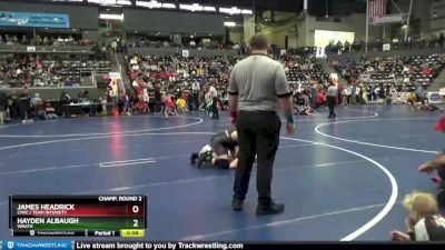 110 lbs Champ. Round 2 - James Headrick, CIWC / Team Intensity vs Hayden Albaugh, Wrath