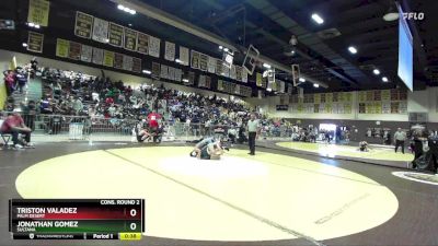 132 lbs Cons. Round 2 - Triston Valadez, Palm Desert vs JONATHAN GOMEZ, Sultana