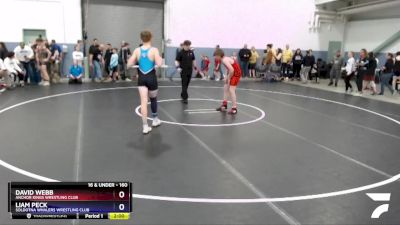 160 lbs Round 1 - David Webb, Anchor Kings Wrestling Club vs Liam Peck, Soldotna Whalers Wrestling Club