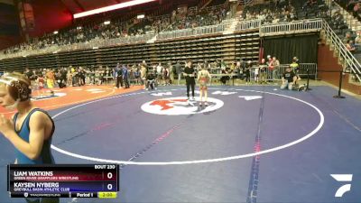 70 lbs Cons. Round 1 - Liam Watkins, Green River Grapplers Wrestling vs Kaysen Nyberg, Greybull Basin Athletic Club