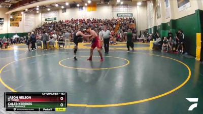 182 lbs Champ. Round 1 - Caleb Kerekes, South Torrance vs Jason Nelson, El Modena