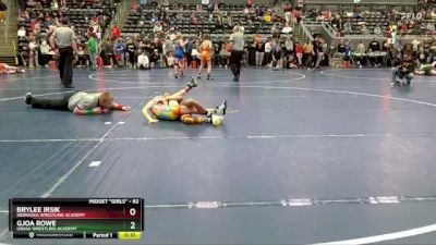 82 lbs Semifinal - Gjoa Rowe, Ubasa Wrestling Academy vs BryLee Irsik, Nebraska Wrestling Academy