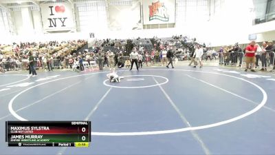 44 lbs Semifinal - James Murray, Empire Wrestling Academy vs Maximus Sylstra, Club Not Listed