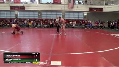 285 lbs Champ. Round 1 - Trevor Bowen, Worcester Polytechnic vs Mason Sprinkel, Norwich