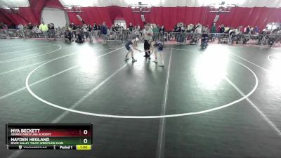 84-87 lbs Round 1 - Hayden Hegland, River Valley Youth Wrestling Club vs Mya Beckett, Askren Wrestling Academy