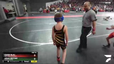 90 lbs Champ. Round 1 - Chase Blau, West Bend Wildcats vs Aidan Britzke, Gillett/Suring