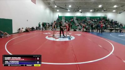 140 lbs 1st Place Match - Gabby Dowling, Greybull Basin Athletic Club vs Veil Foreman, Wyoming Unattached