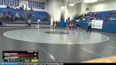 149 lbs Round 4 - Evan Atchley, Dubuque vs Jacob Ramirez, Cornell College