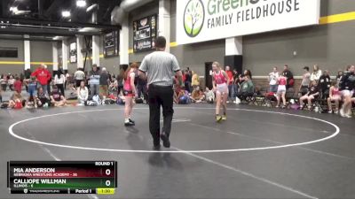 110 lbs Round 1 (4 Team) - Mia Anderson, Nebraska Wrestling Academy vs Calliope Willman, Illinois