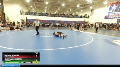 113 lbs 5th Place Match - Duke Williamson, Lakeland vs Mason Rogers, Coeur D Alene