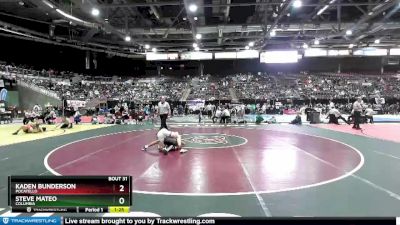 4A 120 lbs Champ. Round 1 - Kaden Bunderson, Pocatello vs Steve Mateo, Columbia