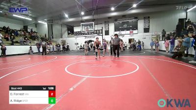 92 lbs Final - Declan Forrest, Vinita Kids Wrestling vs Andrew Ridge, Sperry Wrestling Club