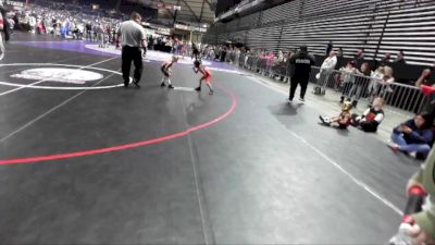 35-37 lbs Quarterfinal - Sawyer Watts, Team Aggression Wrestling Club vs Isabella Chacon, Toppenish USA Wrestling Club