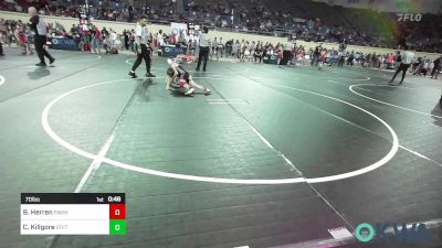 70 lbs Consi Of 8 #2 - Bailer Herren, Pawnee Peewee Wrestling vs Cadel H. Killgore, Standfast