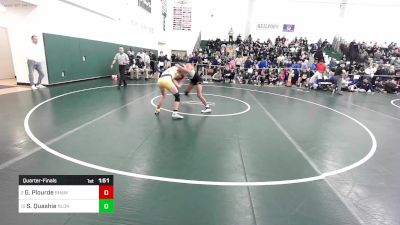 138 lbs Quarterfinal - Gavin Plourde, RHAM vs Shea Quashie, New London