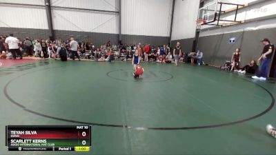 54-59 lbs Cons. Round 1 - Scarlett Kerns, Askeo International Mat Club vs Teyah Silva, NWWC