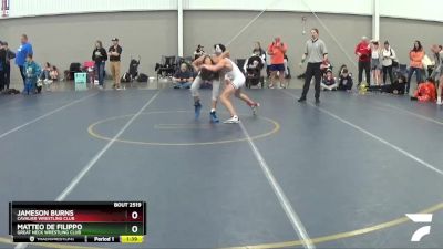 106 lbs Semifinal - Jameson Burns, Cavalier Wrestling Club vs Matteo De Filippo, Great Neck Wrestling Club