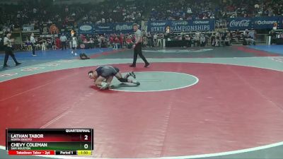 D 2 106 lbs Quarterfinal - Lathan Tabor, North DeSoto vs Chevy Coleman, Sam Houston