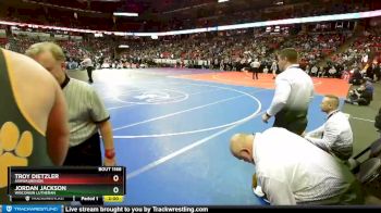 D1-285 lbs Quarterfinal - Troy Dietzler, Ashwaubenon vs Jordan Jackson, Wisconsin Lutheran