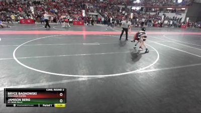 80 lbs Cons. Round 2 - Bryce Bagnowski, Wisconsin Rapids vs Jamison Berg, St Croix Falls