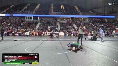 67 lbs Semifinal - Cam Rowley, Chapman vs Grayson Mitchell, Wichita Wrestling Club