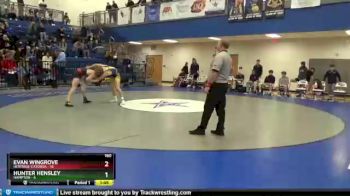 160 lbs Quarterfinals (8 Team) - Hunter Hensley, Hampton vs Evan Wingrove, Heritage-Catoosa